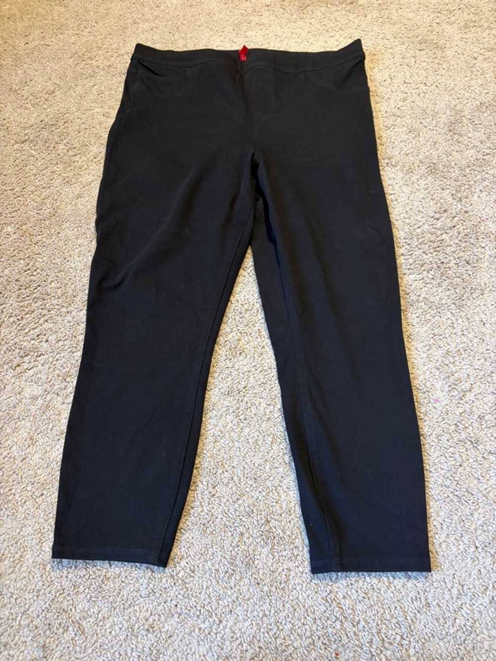 Spanx Black Ponte Pull On Ankle Pants Size 1X
